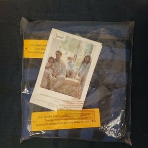 LEVERET Matching Family Sleepwear 8 Yrs Navy Stripe NIP